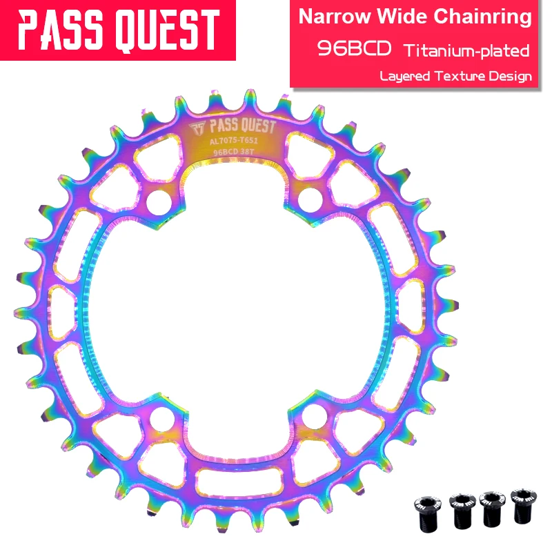 Titanium-plated 96BCD MTB Narrow Wide Chainring 32T-48T Mountain bike bicycle chainwheel for XT M6000 M7000 M8000 M9000 Crankset
Titanium-plated 96BCD MTB Narrow Wide Chainring 32T-48T Mountain bike bicycle chainwheel for XT M6000 M7000 M8000 M9000 Crankset