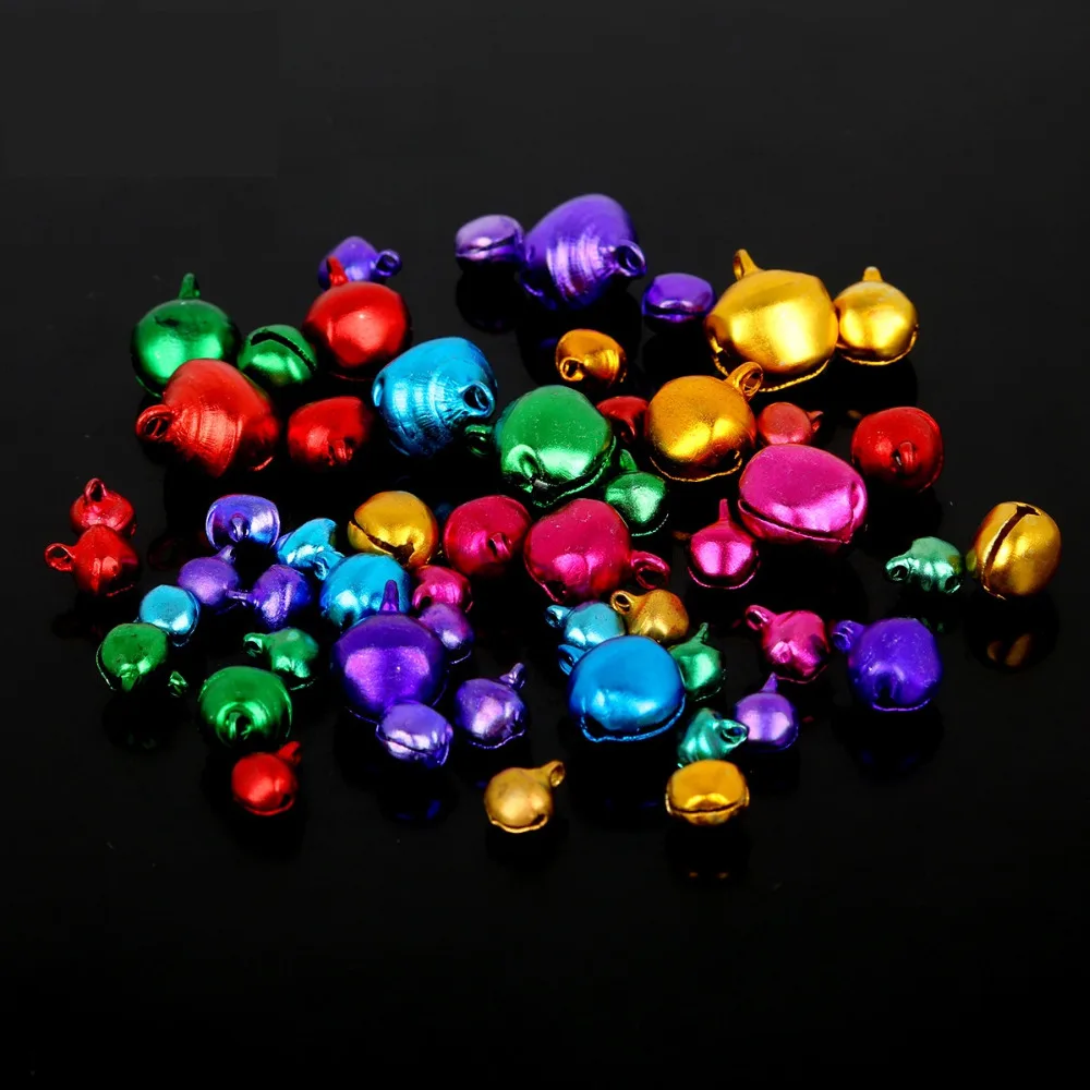 Description Picture 3 of item6MM 200Pcs Mix Colors Loose Beads Small Jingle Bells Festival Party Decoration/Christmas Tree Decorations/DIY Crafts Accessories