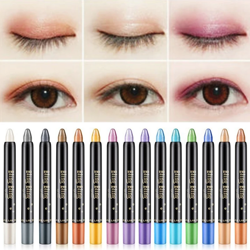 Hot Women Beauty Eye Shadow Highlighter Eyeshadow Pencil Glitter Waterproof Pen New Not Blooming Lasitng Cosmetic
Hot Women Beauty Eye Shadow Highlighter Eyeshadow Pencil Glitter Waterproof Pen New Not Blooming Lasitng Cosmetic