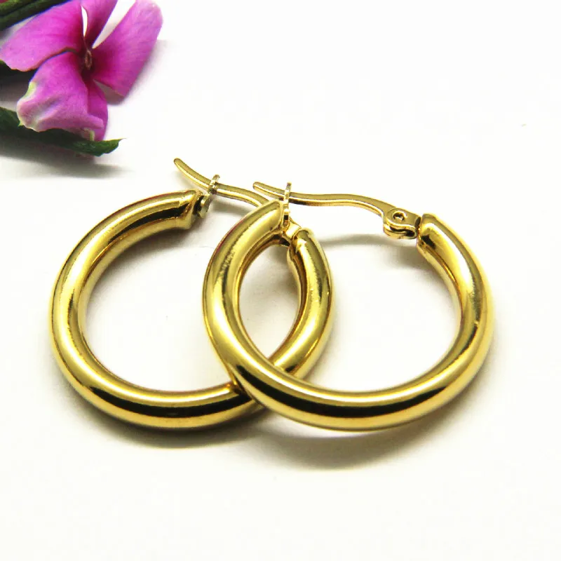 Stainless Steel Hoop Earrings Gold Round Circle Creole Earrings Big Tube Hoop Earrings for Women Ronde Oorbellen Pendientes Aro
Stainless Steel Hoop Earrings Gold Round Circle Creole Earrings Big Tube Hoop Earrings for Women Ronde Oorbellen Pendientes Aro