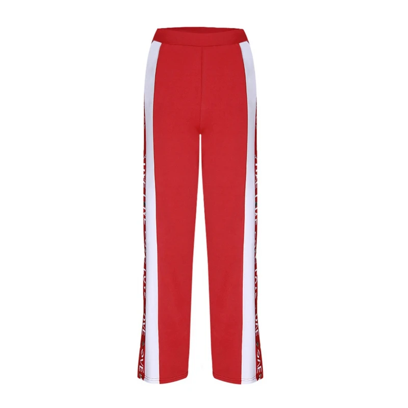 Casual Satin Red Pants Side Button Striped Split Pants Women High Waist Straight Sweatpants Pantalon Femme White Streetwear
Casual Satin Red Pants Side Button Striped Split Pants Women High Waist Straight Sweatpants Pantalon Femme White Streetwear