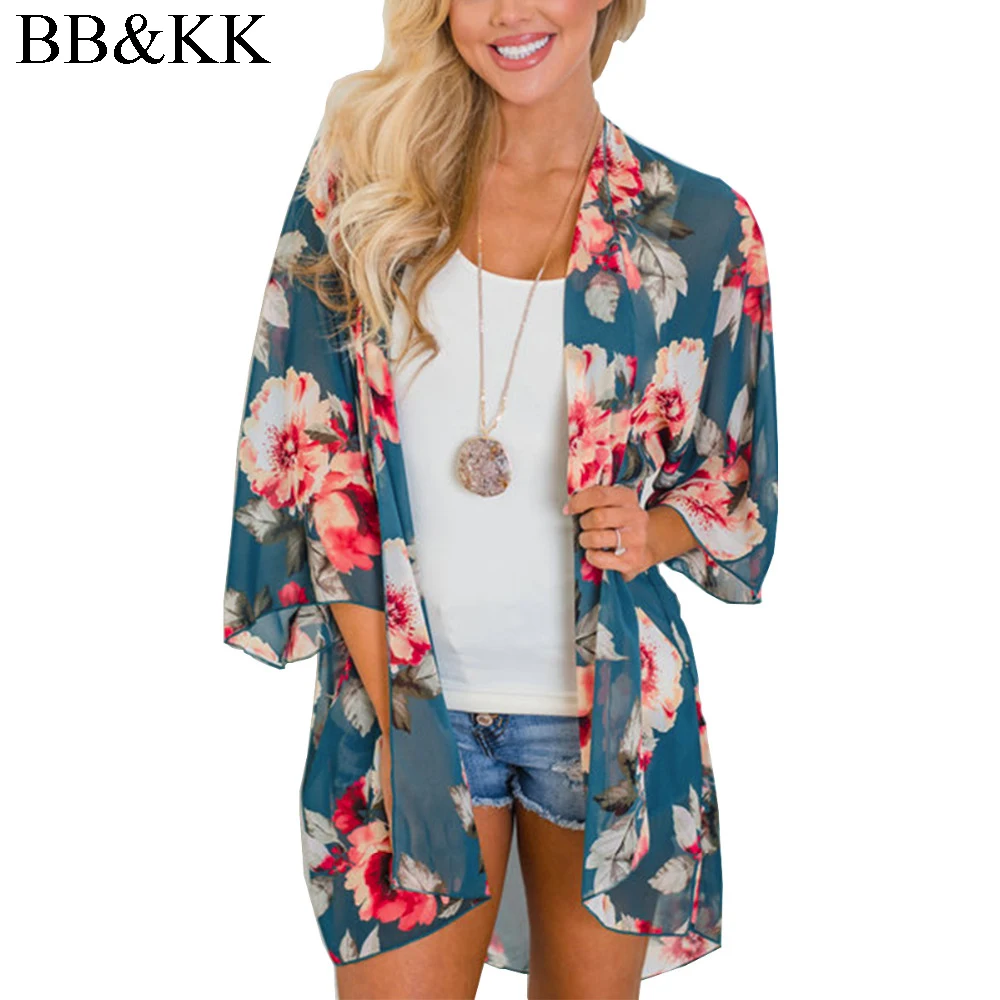 Women Summer Half Sleeve Kimonos Blouse Floral Chiffon Print Cardigans Feminino Vintage Sunscreen Fringe Shirt Tops
Women Summer Half Sleeve Kimonos Blouse Floral Chiffon Print Cardigans Feminino Vintage Sunscreen Fringe Shirt Tops