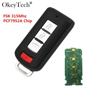 Okeytech Smart keyless go entry Remote Car Key for Mitsubishi Lancer Outlander Galant 315MHz PCF7952A chip OUC644M-KEY-N No Mark