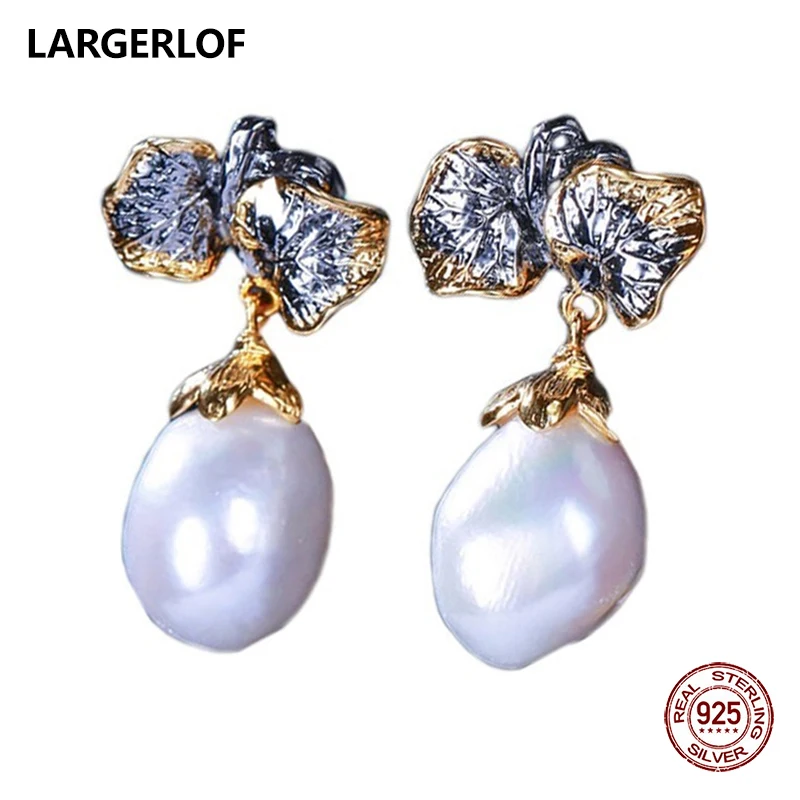 LARGERLOF 925 Sterling Silver Natural Pearl Earrings Women Fine Jewelry White Baroque Pearls Earrings ED37117
LARGERLOF 925 Sterling Silver Natural Pearl Earrings Women Fine Jewelry White Baroque Pearls Earrings ED37117