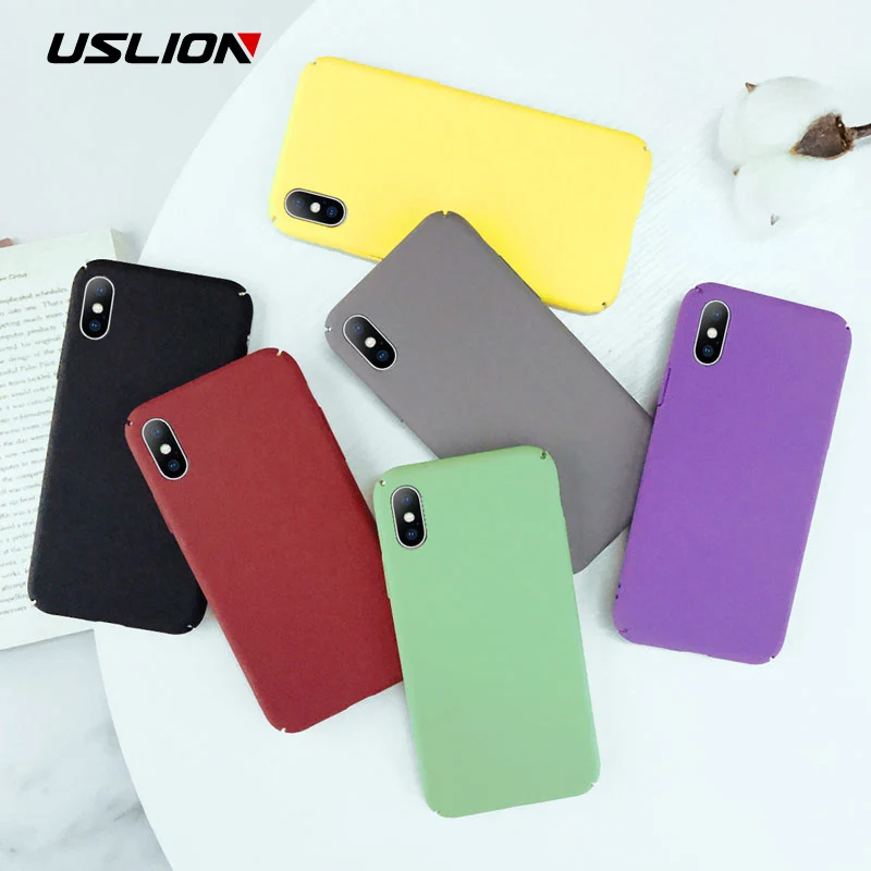 USLION Candy Color Matte Phone Case For iPhone X XS XR Xs Max Simple Solid Hard PC Back Cover For iPhone 6 6s 7 8 Plus Coque
USLION Candy Color Matte Phone Case For iPhone X XS XR Xs Max Simple Solid Hard PC Back Cover For iPhone 6 6s 7 8 Plus Coque