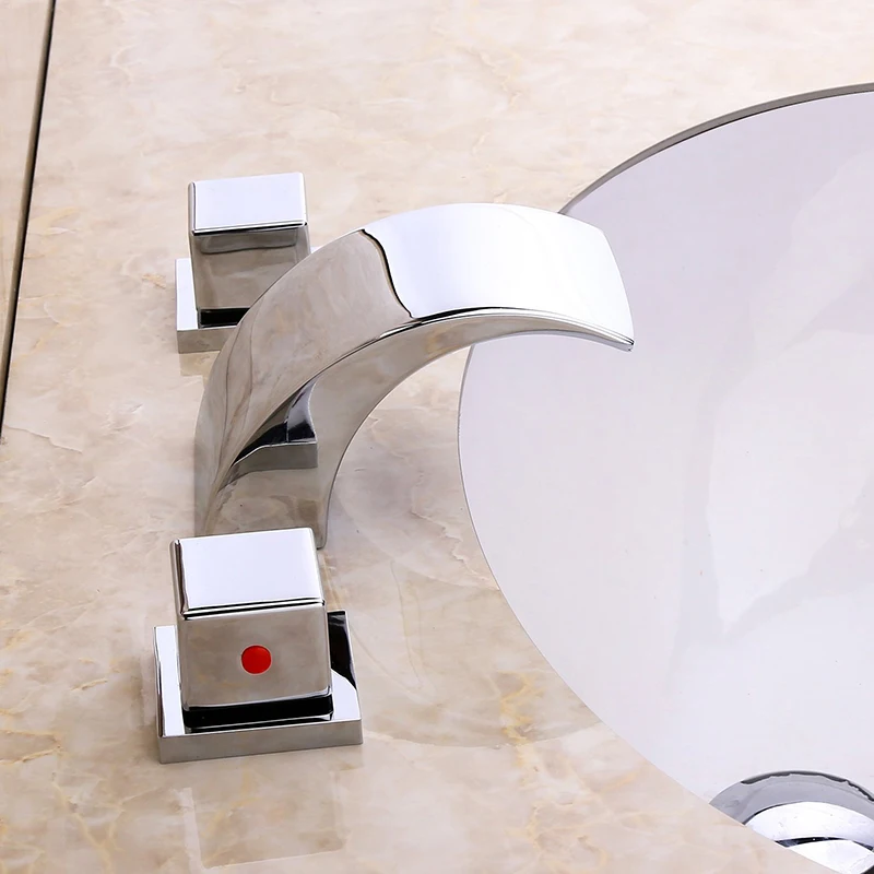 quyanre wanfan frap Temperature Controlled Faucet Water Tap Bathroom Waterfall Faucet Bathroom Faucets LED Faucet1