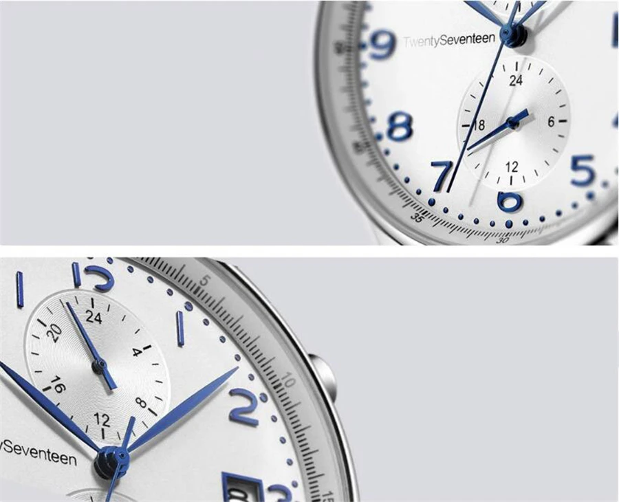 Xiaomi TwentySeventeen Light Business Quartz Watch Multi-function Dual time zone 24 hour display Casual Sport Wristwatch Men Clo (20)