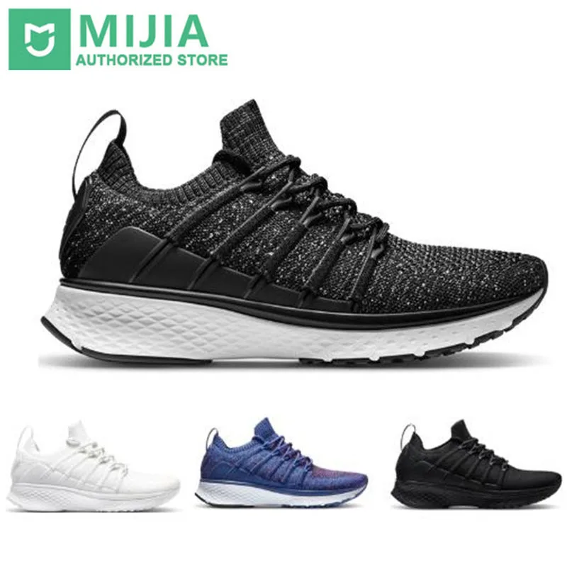 Xiaomi Mijia Smart Sports Shoes 2 Sneaker Uni-moulding Techinique Fishbone Lock system эластичный вязаный вамп