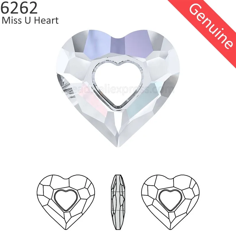 (1 piece) 100% ORIGINAL Crystal from Swarovski 6262 Miss U Heart pendant Made in Austria loose rhinestone for DIY jewelry making
(1 piece) 100% ORIGINAL Crystal from Swarovski 6262 Miss U Heart pendant Made in Austria loose rhinestone for DIY jewelry making