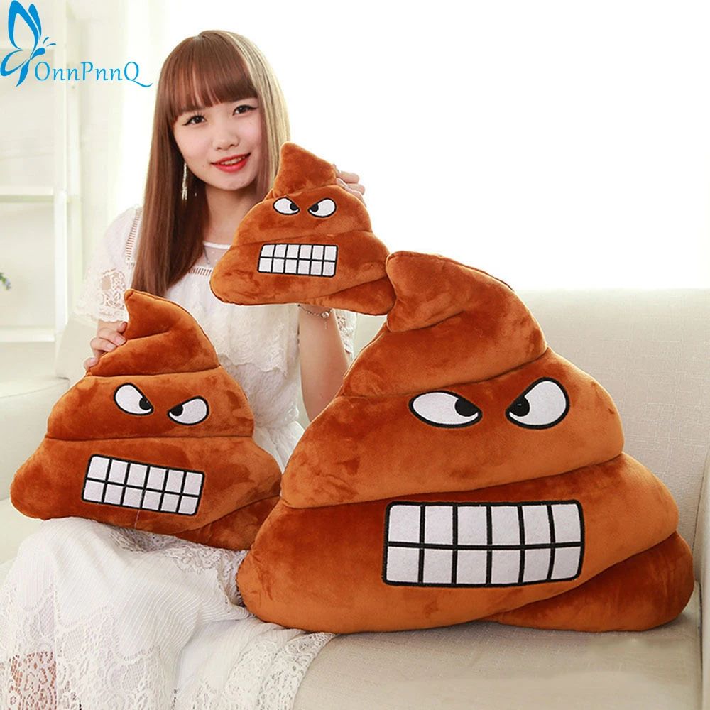 

5 Types Mini Emoji Pillow Cushion Poop Shape Pillow Doll Toy Throw Pillow Amusing emotion Poo Cushion almofadas drop shipping