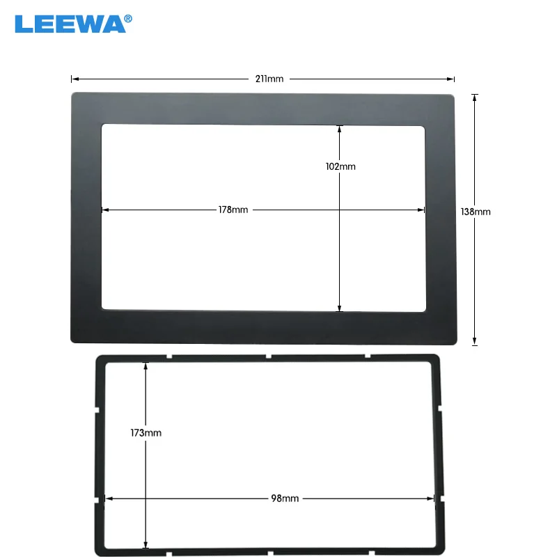 LEEWA Universal Car CD/DVD Radio Stereo Fascia Panel Frame Fitting for 2DIN Installation In-Dash Mounting Frame #CA2433
LEEWA Universal Car CD/DVD Radio Stereo Fascia Panel Frame Fitting for 2DIN Installation In-Dash Mounting Frame #CA2433