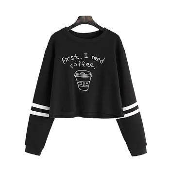NIBESSER Letter Coffee Print Loose Short Hoodies 2018 Autumn Fashion Long Sleeve Casual Cropped Sweatshirt Women Pullover Tops
NIBESSER Letter Coffee Print Loose Short Hoodies 2018 Autumn Fashion Long Sleeve Casual Cropped Sweatshirt Women Pullover Tops