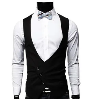 Vests Men's Clothing Fashion Male British Style Slim Colete Masculino Sigle Breasted Sleeveless Jacket Waistcoat Men Suit Vest
Vests Men's Clothing Fashion Male British Style Slim Colete Masculino Sigle Breasted Sleeveless Jacket Waistcoat Men Suit Vest