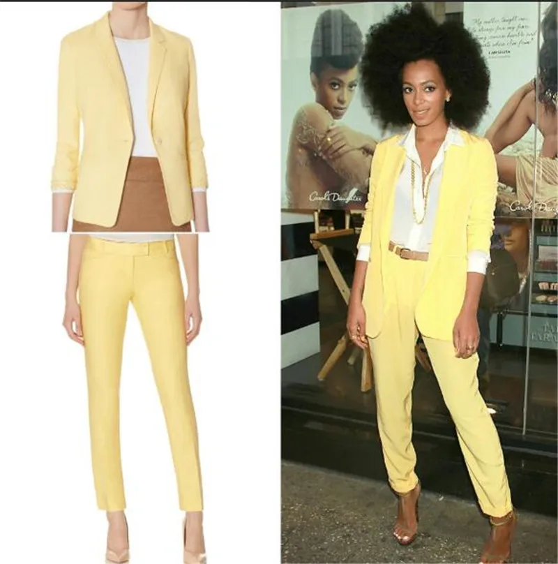 Women Jacket+Pants Women Business Suits Yellow Women Pantsuit Office Uniform Style Female Trouser Suit Custom Made
Women Jacket+Pants Women Business Suits Yellow Women Pantsuit Office Uniform Style Female Trouser Suit Custom Made