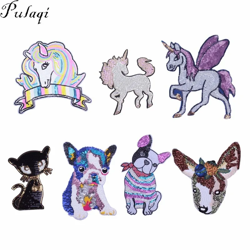 Pulaqi Cute Unicorn Iron On Patches For Kids Clothes Cat Dog Deer Sequin Patch DIY Sewing On Applique For Bags Decoration F
Pulaqi Cute Unicorn Iron On Patches For Kids Clothes Cat Dog Deer Sequin Patch DIY Sewing On Applique For Bags Decoration F