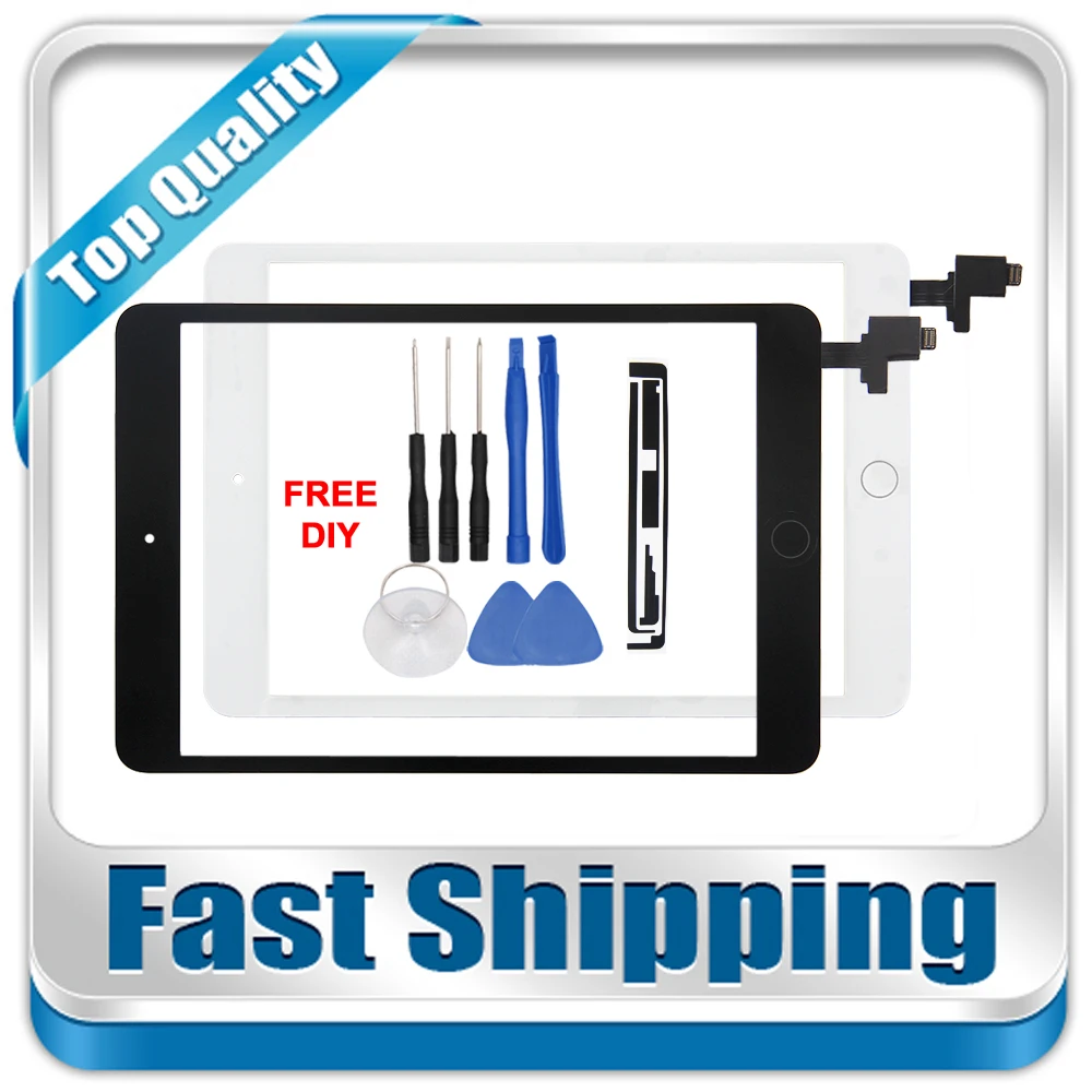Новый для iPad Mini 1 A1432 A1454 A1455 2 A1489 A1490 A1491 сенсорный экран с IC + кнопка Home гибкий кабель