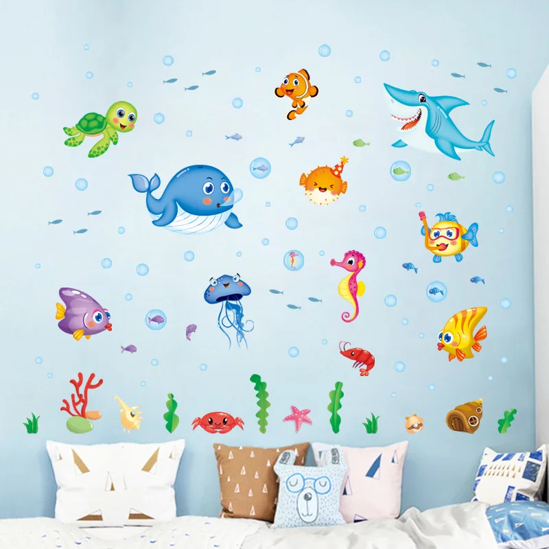 Aquarium Wall Stickers Children Room Home Decor underwater Vinyl Kids Room Decal Baby Nursery Decor
Aquarium Wall Stickers Children Room Home Decor underwater Vinyl Kids Room Decal Baby Nursery Decor