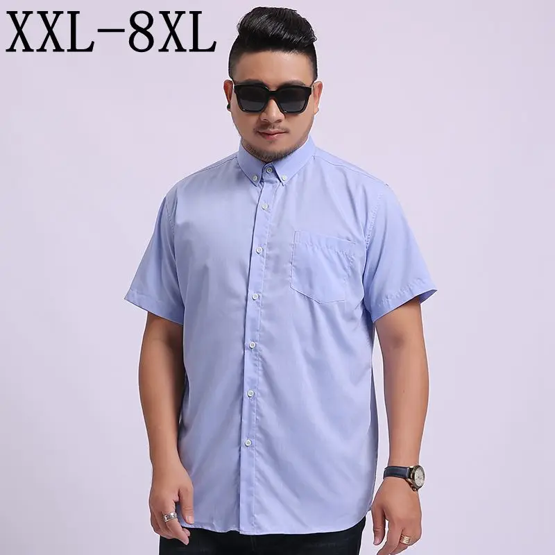 Size 7XL 8XL 2019 Men Dress Shirt Short Sleeve Brand Man Shirts Designer High Quality Solid Male Clothing Loose Business Shirts
Size 7XL 8XL 2019 Men Dress Shirt Short Sleeve Brand Man Shirts Designer High Quality Solid Male Clothing Loose Business Shirts