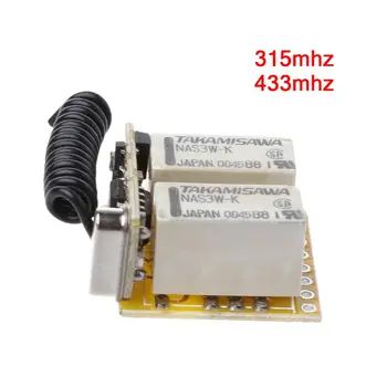Relay Remote Switch 2CH DC3.7V 4.2V 5V 6V 7.4V 8.4V 9V 12V Output 0V Dry Contact Relay Switching Value NO COM NC 315MHz 433MHz
Relay Remote Switch 2CH DC3.7V 4.2V 5V 6V 7.4V 8.4V 9V 12V Output 0V Dry Contact Relay Switching Value NO COM NC 315MHz 433MHz