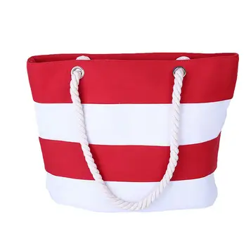 Color Block Wide Stripe Shopping Bag Women Rope Handle Shoulder Handbag Tote 
Color Block Wide Stripe Shopping Bag Women Rope Handle Shoulder Handbag Tote