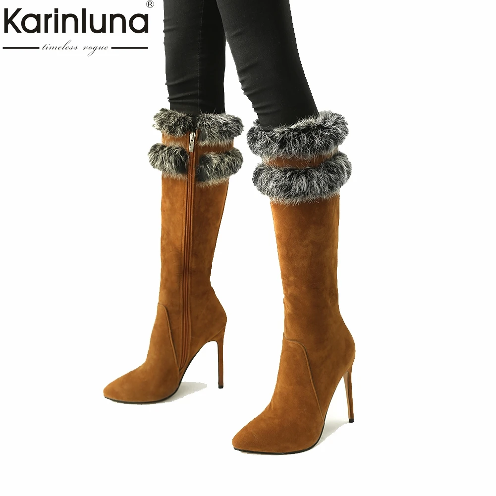 Karinluna 2018 plus size 32-46 plush winter fur knee-high boots women Shoes Woman high Heels party women boots
Karinluna 2018 plus size 32-46 plush winter fur knee-high boots women Shoes Woman high Heels party women boots