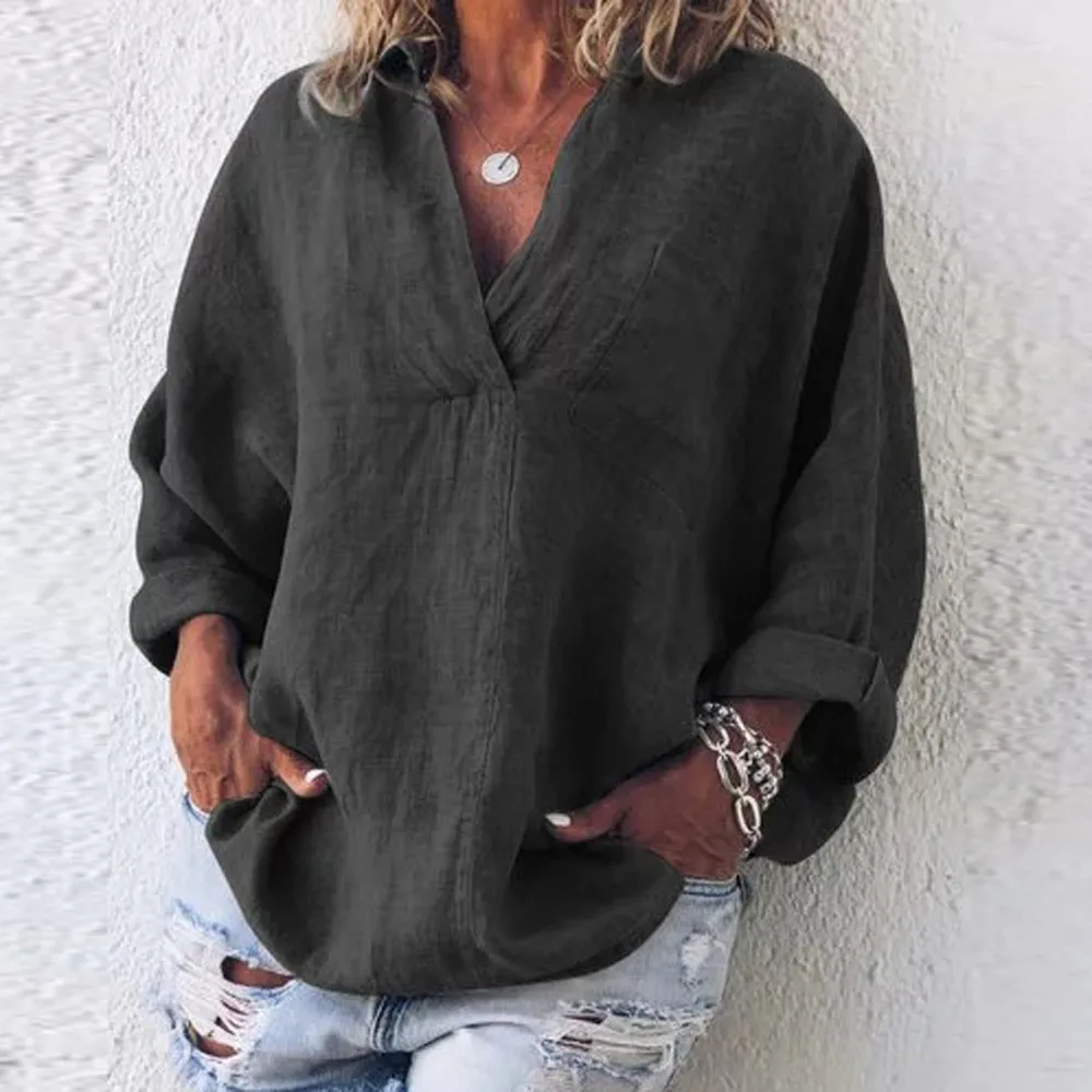 T Shirt Women Streetwear Women Fashion Plus Size Solid Casual Linen V-Neck T-Shirt Camiseta Mujer Chemise Femme #CE2
T Shirt Women Streetwear Women Fashion Plus Size Solid Casual Linen V-Neck T-Shirt Camiseta Mujer Chemise Femme #CE2