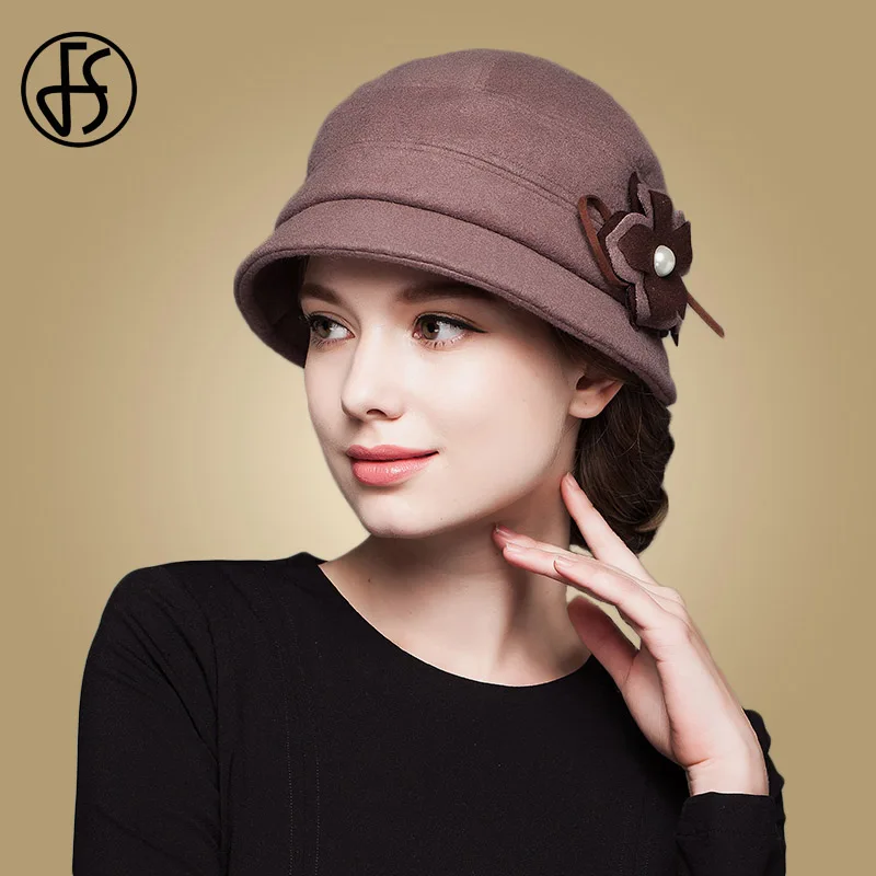 FS Fashion Autumn Winter Women Elegant Thicken Wool Hats With Flowers Elegant Bowler Warm Cap Female Casual Lady Fedoras Hats
FS Fashion Autumn Winter Women Elegant Thicken Wool Hats With Flowers Elegant Bowler Warm Cap Female Casual Lady Fedoras Hats