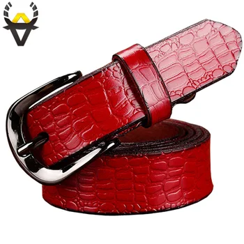 Fashion Genuine leather Belts for women Crocodile design Pin buckle belt woman Quality cow skin waist strap female width 2.8 cm
Fashion Genuine leather Belts for women Crocodile design Pin buckle belt woman Quality cow skin waist strap female width 2.8 cm