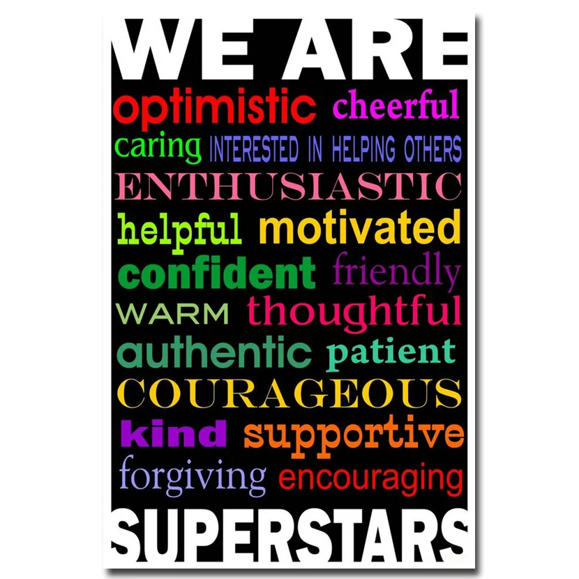 NICOLESHENTING We Art Super Star - Motivational Quote Art Silk Poster 12x18 24x36 Inspirational Self Positive Pictures 013
NICOLESHENTING We Art Super Star - Motivational Quote Art Silk Poster 12x18 24x36 Inspirational Self Positive Pictures 013