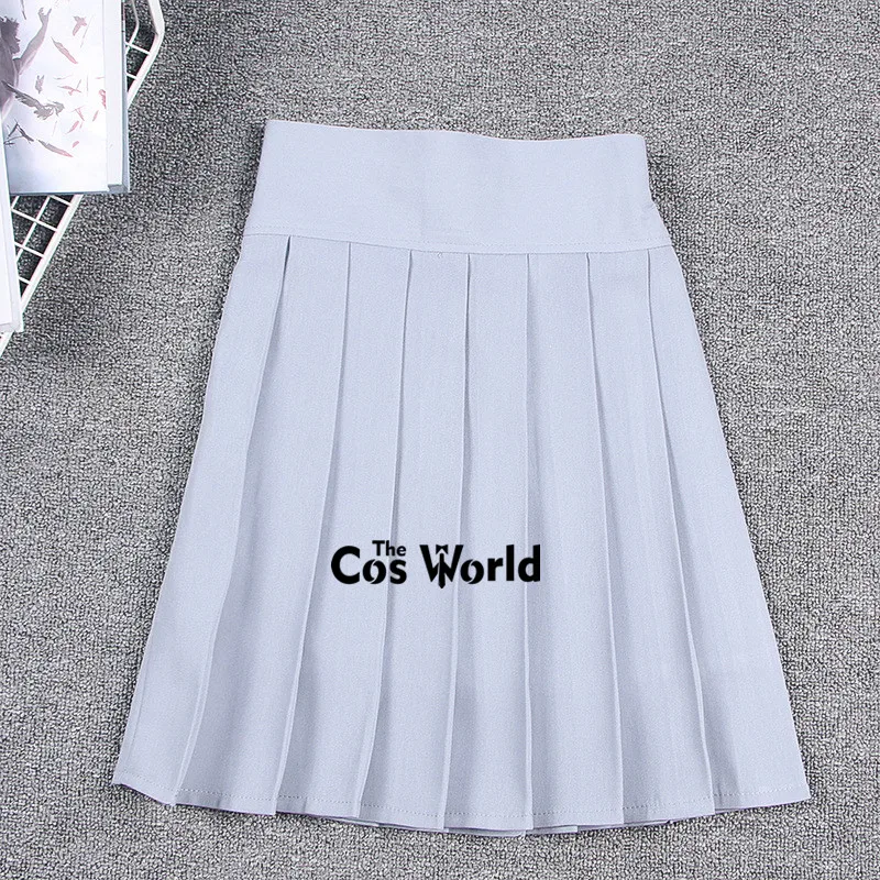 Damenmode High Waist Plissee Rock Schuluniform Karierter Rock elastischer Rock Cosplay Kostüm 34