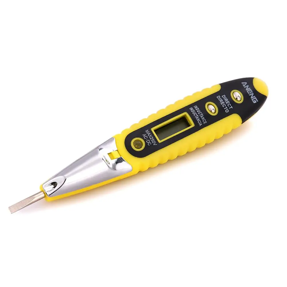 AC01B 12~250V AC DC Digital Electric Multi-Function Voltage Tester Detector Test Pen Yellow 1PC J3
AC01B 12~250V AC DC Digital Electric Multi-Function Voltage Tester Detector Test Pen Yellow 1PC J3