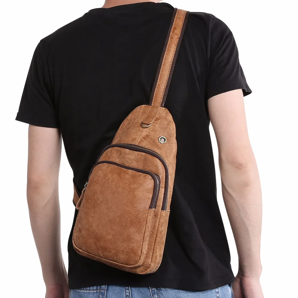 Men Genuine Leather Chest Bag Double Zipper Messenger Crossbody Bags for Men Shoulder Sling Bag Real Leather Trip Chest Pack
Men Genuine Leather Chest Bag Double Zipper Messenger Crossbody Bags for Men Shoulder Sling Bag Real Leather Trip Chest Pack