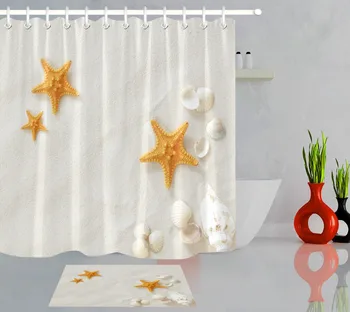 Clean Beach Yellow Starfish White Conch Cute Shell Shower Curtain Liner And Mat Set Bathroom Waterproof Fabric For Bathtub Decor
Clean Beach Yellow Starfish White Conch Cute Shell Shower Curtain Liner And Mat Set Bathroom Waterproof Fabric For Bathtub Decor