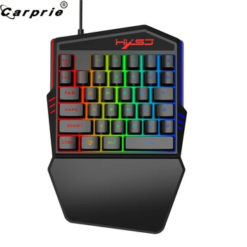 CAPRPIE Ergonomic Rainbow Backlight Lighting Wired Mini Keyboard One-Handed Game Gaming Keyboards for Laptop 907
CAPRPIE Ergonomic Rainbow Backlight Lighting Wired Mini Keyboard One-Handed Game Gaming Keyboards for Laptop 907