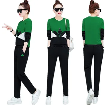 Spring 2019 new round collar Changxiuweiyi leisure trousers sports suit women's Korean version two piece set top and pants
Spring 2019 new round collar Changxiuweiyi leisure trousers sports suit women's Korean version two piece set top and pants