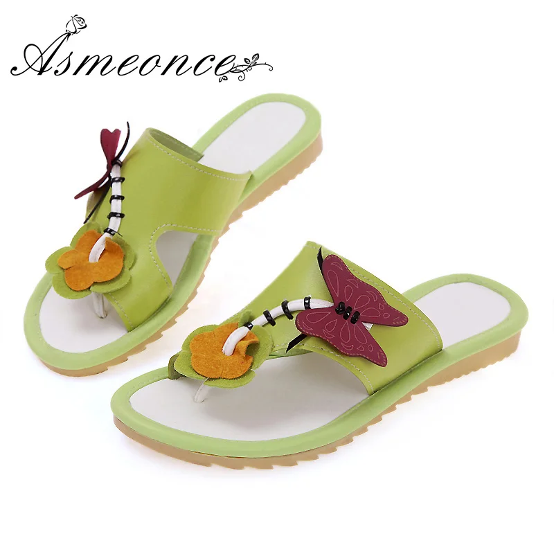 Women Slippers Fresh Leather Beautiful Flower Butterfly Cute Flip Flops Woman Summer Casual Non-slip Heel Flat Shoes New
Women Slippers Fresh Leather Beautiful Flower Butterfly Cute Flip Flops Woman Summer Casual Non-slip Heel Flat Shoes New