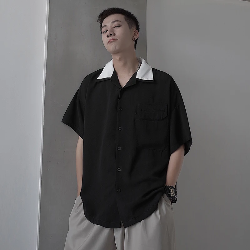 2019 Summer Men's Hit Color Leisure Hawaiian Shirt French Cuff Mens Fashion Cotton Clothes Loose White/black Color Shirts M-XL
2019 Summer Men's Hit Color Leisure Hawaiian Shirt French Cuff Mens Fashion Cotton Clothes Loose White/black Color Shirts M-XL
