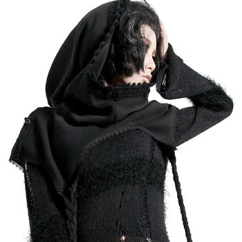 Steampunk Winter Fashion Knitted Black Wool Ponchos Capes Punk Prom Party Irregular Short Shawls Cappa Clothing Accessories
Steampunk Winter Fashion Knitted Black Wool Ponchos Capes Punk Prom Party Irregular Short Shawls Cappa Clothing Accessories