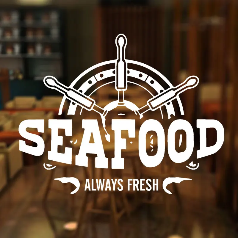 Creative Design Seafood Sign Cut Wall Sticker Vinyl Interior Window Decor Restaurant Dining Room Decals Removable Murals 3617
Creative Design Seafood Sign Cut Wall Sticker Vinyl Interior Window Decor Restaurant Dining Room Decals Removable Murals 3617