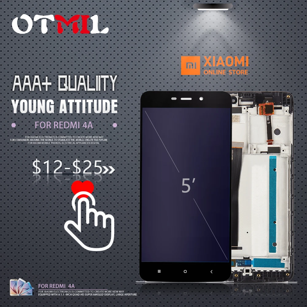 Original 5.0" Screen For XIAOMI Redmi 4A LCD Display Touch Screen with Frame Assembly Replacement For XIAOMI Redmi 4A Display#1
Original 5.0" Screen For XIAOMI Redmi 4A LCD Display Touch Screen with Frame Assembly Replacement For XIAOMI Redmi 4A Display#1