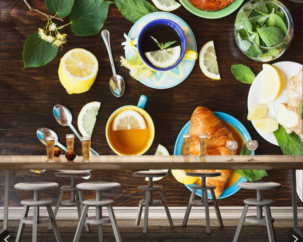 Custom Tea Lemons Croissant Cup Spoon Food 3d wallpaper living room kitchen restaurant cafe bar mural wall paper home decor
Custom Tea Lemons Croissant Cup Spoon Food 3d wallpaper living room kitchen restaurant cafe bar mural wall paper home decor