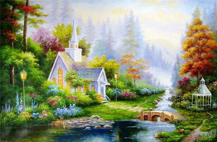 5D round diamond embroidery Coastal Castle diamond cross stitch diy diamond painting cross stitch painting with colorful flowers
5D round diamond embroidery Coastal Castle diamond cross stitch diy diamond painting cross stitch painting with colorful flowers