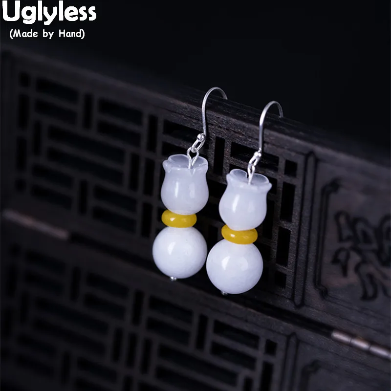 Uglyless 100% Real 925 Sterling Silver Women Fine Jewelry Natural Jade Lily of the valley Earrings Freshwater Pearls Earrings
Uglyless 100% Real 925 Sterling Silver Women Fine Jewelry Natural Jade Lily of the valley Earrings Freshwater Pearls Earrings