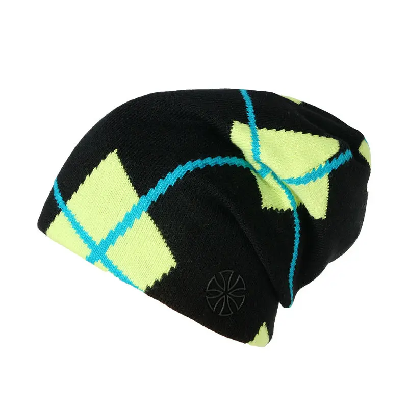 

Unisex Men Women Skiing Hats Warm Winter Knitting Skating Skull Cap Hat Beanies Turtleneck Caps Striped Ski Cap Snowboard hat