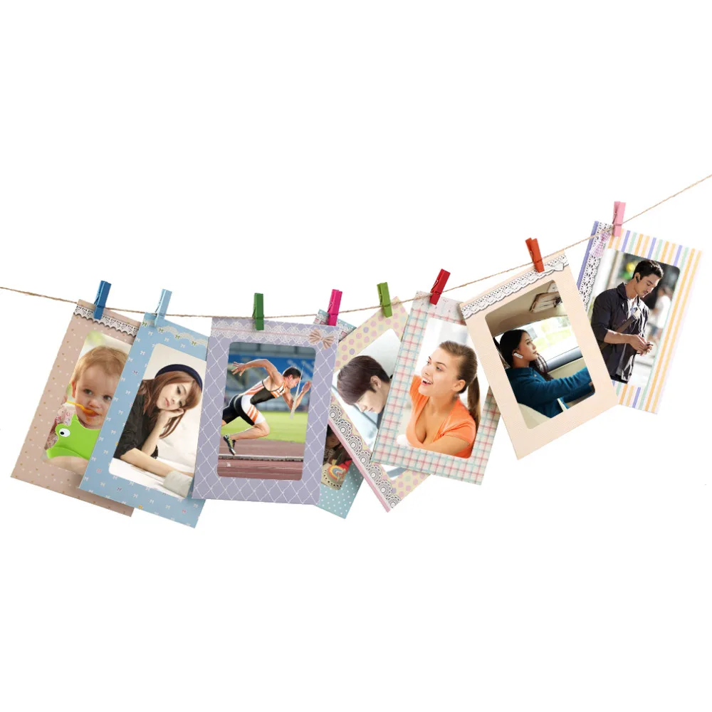 2017 Creative Home 8Pcs 6 inch Rectangle Paper Photo Frame With Wood Clips Wall Picture Album DIY Hanging Rope Frame Home Decer
2017 Creative Home 8Pcs 6 inch Rectangle Paper Photo Frame With Wood Clips Wall Picture Album DIY Hanging Rope Frame Home Decer