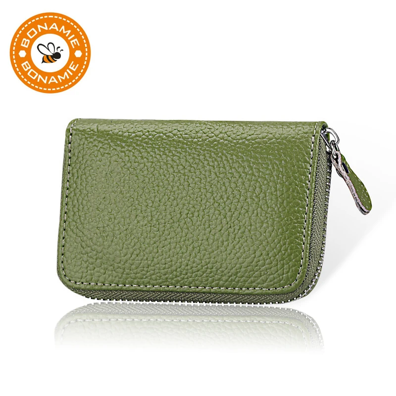 BONAMIE 11 Cards Colorful Fashion Genuine Leather Card & ID Holder Simple Unisex Cow Leather Solid Zipper Pillow Card Bag
BONAMIE 11 Cards Colorful Fashion Genuine Leather Card & ID Holder Simple Unisex Cow Leather Solid Zipper Pillow Card Bag