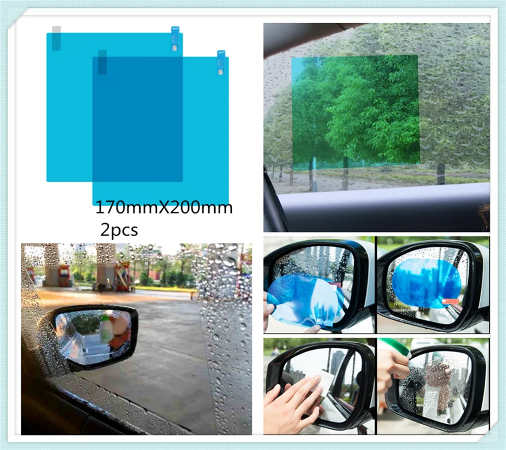 2 pcs set / car rear view mirror side window protective film anti-fog for Audi I Ah A8 A3 A4 A6 A5 Q7 R 3-Door | Автомобили и