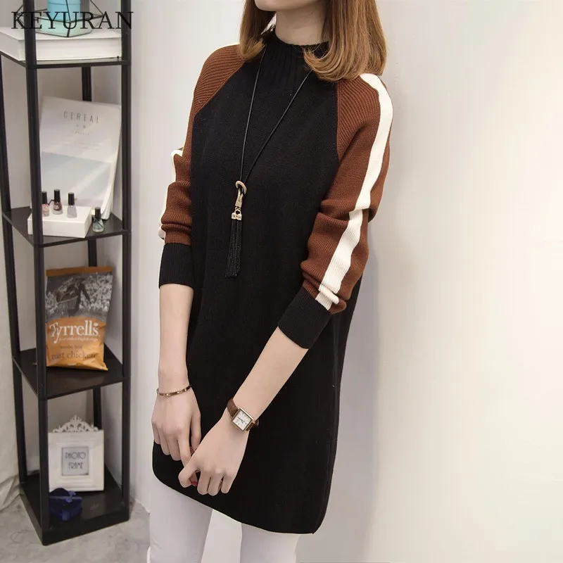 Plus Size Women Knitted Sweater Dress 2019 Autumn New Round Collar Fashion Loose Long Sleeves Patchwork Pullovers Sweaters Tops
Plus Size Women Knitted Sweater Dress 2019 Autumn New Round Collar Fashion Loose Long Sleeves Patchwork Pullovers Sweaters Tops