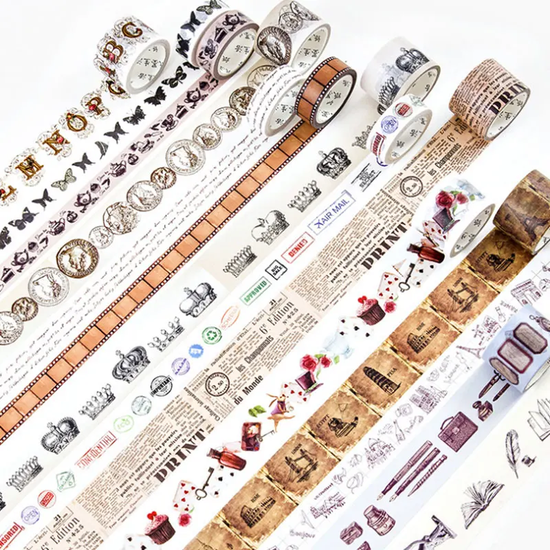 1 x Vintage series 1.5-3cm X 5-7 m washi tape children diy Diary decoration masking tape kawaii stationery scrapbooking tools
1 x Vintage series 1.5-3cm X 5-7 m washi tape children diy Diary decoration masking tape kawaii stationery scrapbooking tools