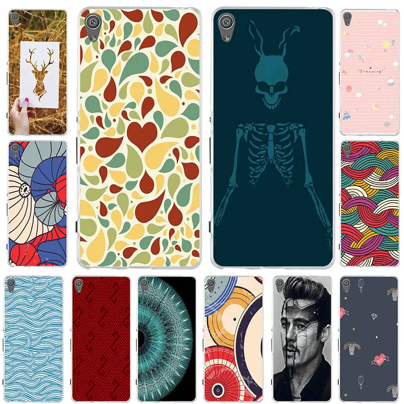 For Sony Xperia Z Z1 Z2 Z3 Z4 Z5 Compact Premium M2 M4 M5 E3 E5 T3 XA Clear Soft Mobile Phone Cases Abstract Line Art Pattern | Мобильные